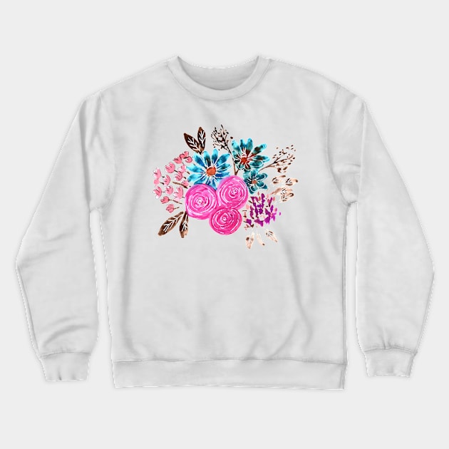 Florals Crewneck Sweatshirt by Ratna Arts